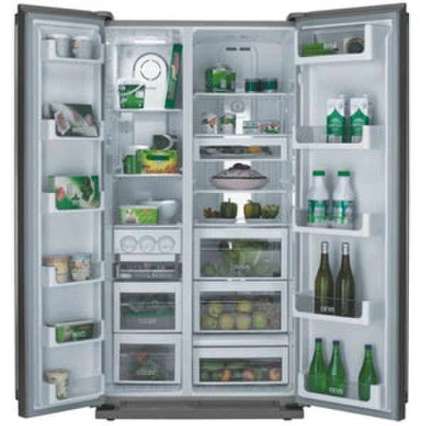 Candy CXS 7204 A freestanding 558L A Silver side-by-side refrigerator