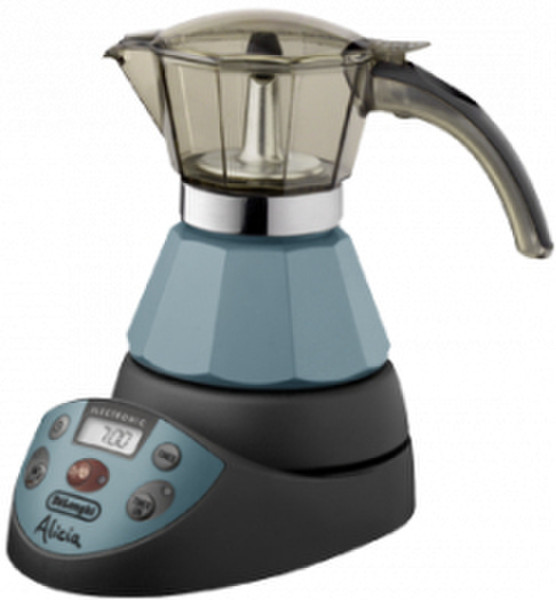 DeLonghi EMKE 21.A Electric moka pot 2чашек Черный, Синий