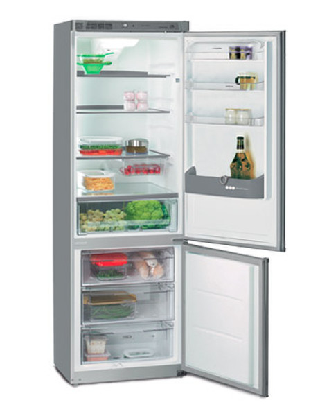 Edesa METALF337 Отдельностоящий 241л 93л A++ Серый холодильник с морозильной камерой