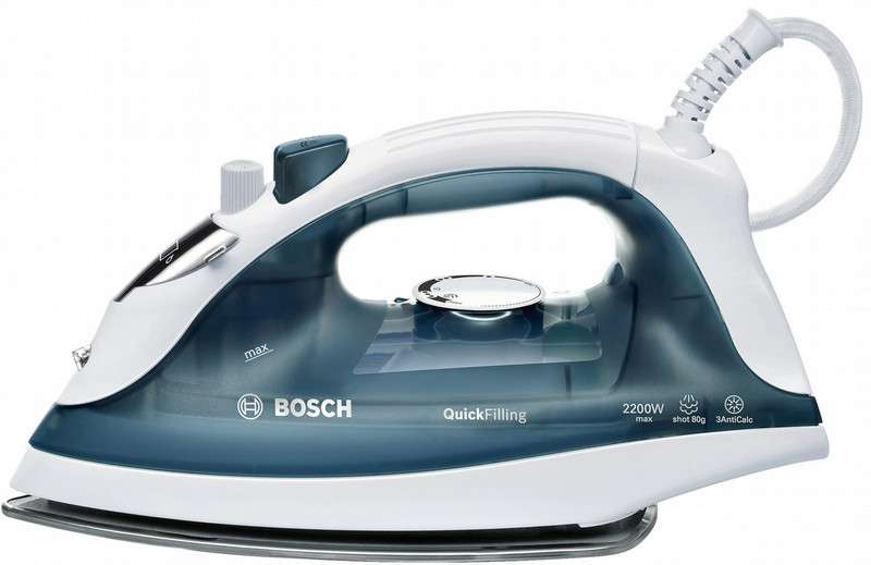 Bosch TDA2365 Steam iron Palladium soleplate Blue,White iron