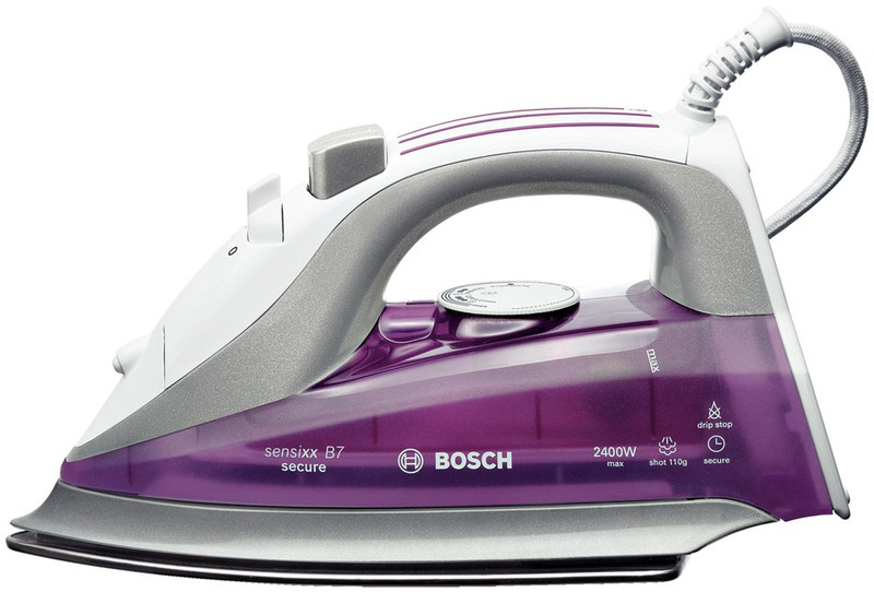 Bosch TDA7630 Dampfbügeleisen Palladium-Sohle Violett, Weiß Bügeleisen