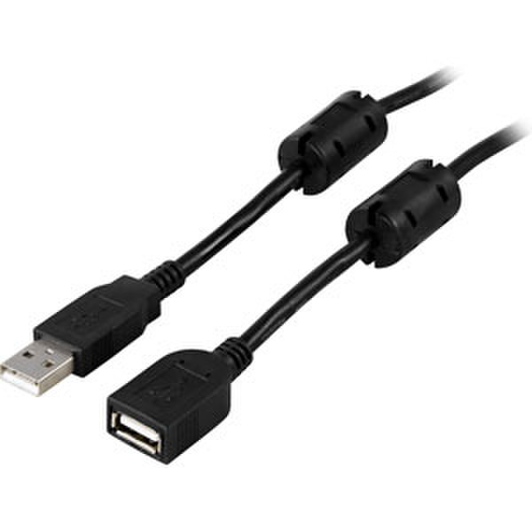 Deltaco USB 2.0 Cable A/A, 2m 2м USB A USB A Черный