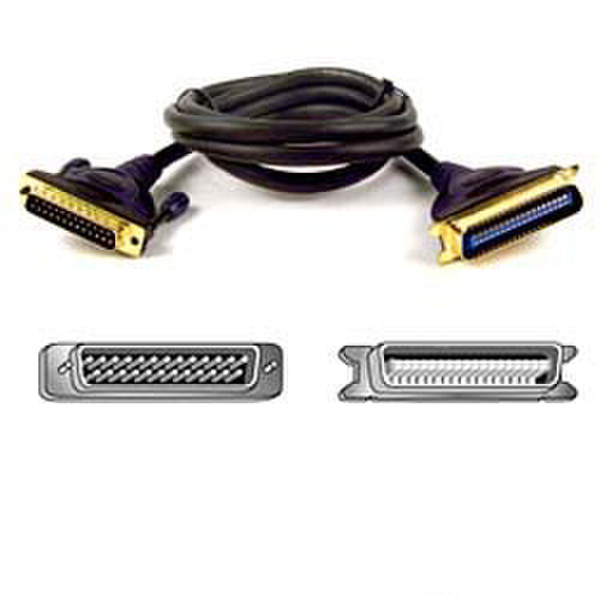 Belkin Gold Series IEEE 1284 Parallel Printer Cable (A/B) - 1.8M 1.8м Черный кабель для принтера