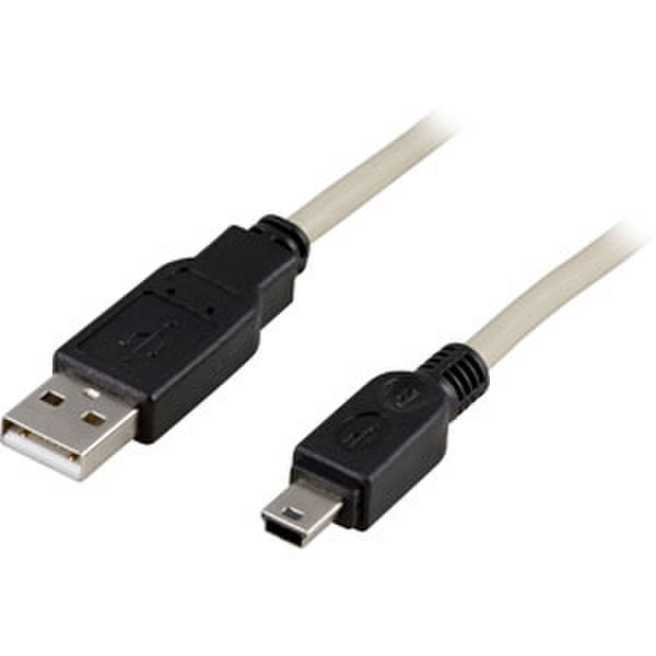 Deltaco USB 2.0 Cable A/mini B, 5m 5м USB A Mini-USB B