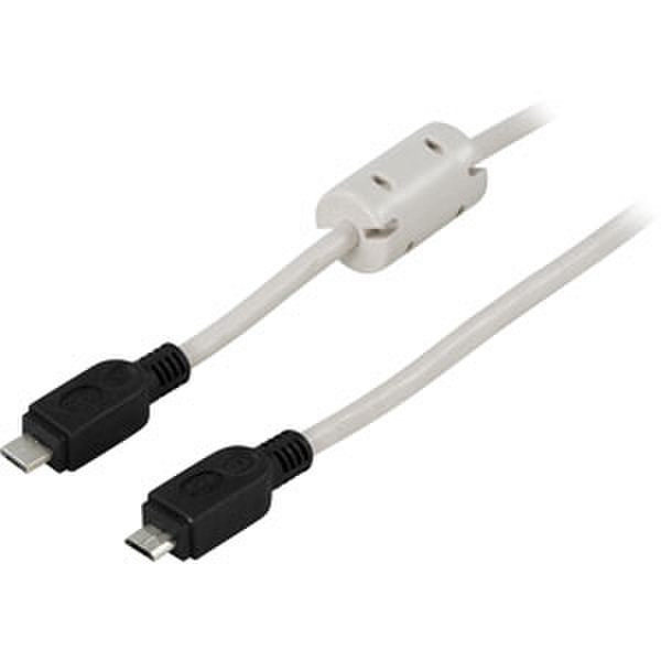 Deltaco USB 2.0 OTG Cable micro A/micro B, 0.5 m, gray/black 0.5м Micro-USB A Micro-USB B