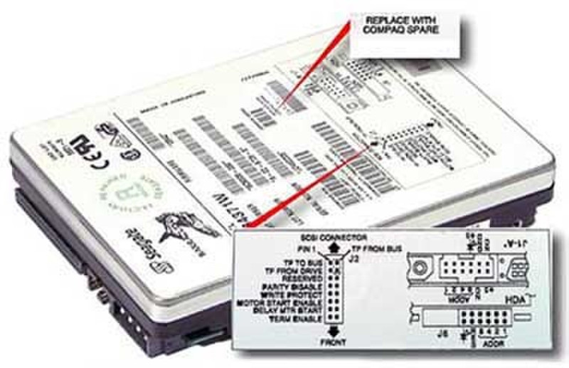 HP 4,3GB, Wide SCSI 2 4.3GB SCSI internal hard drive