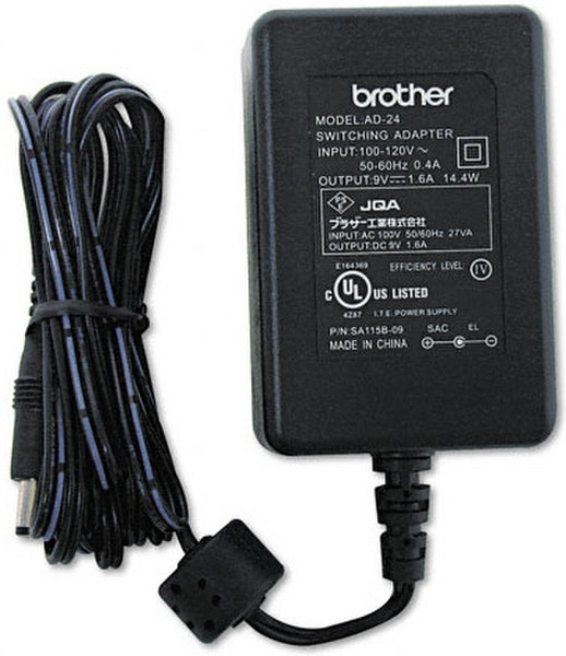 Brother AD-24ES Для помещений 14.4Вт Черный адаптер питания / инвертор