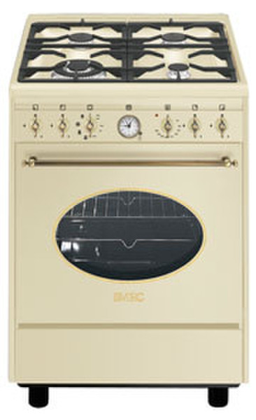 Smeg CO61GMP Freestanding Gas hob A Cream cooker