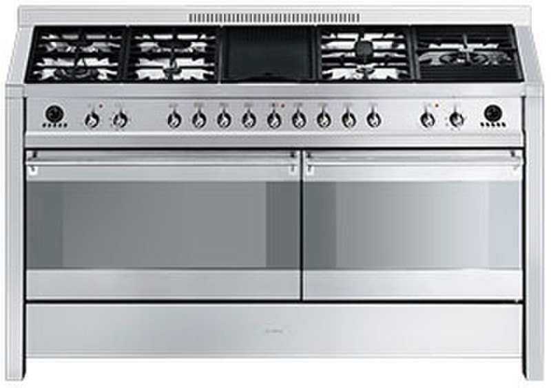 Smeg CS150-6 Отдельностоящий Gas hob A Нержавеющая сталь