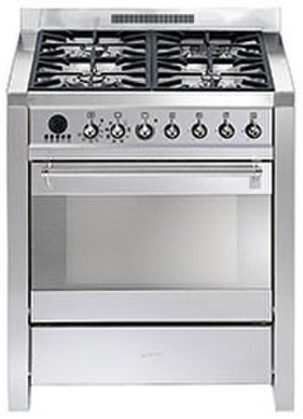 Smeg CS716 Freestanding Gas hob A Stainless steel cooker