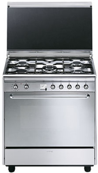 Smeg SX81VM-5 Freistehend Gas hob Edelstahl