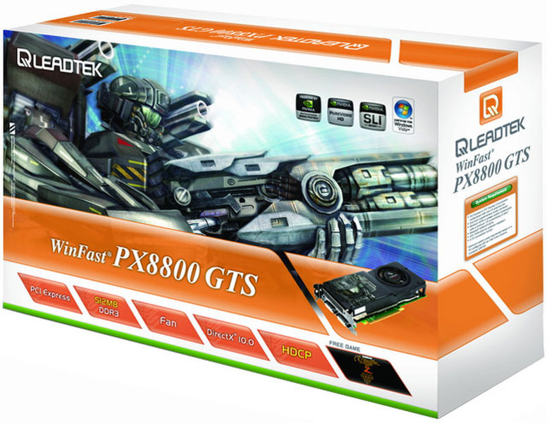 Leadtek WinFast PX8800 GTS 512MB GeForce 8800 GTS GDDR3 видеокарта