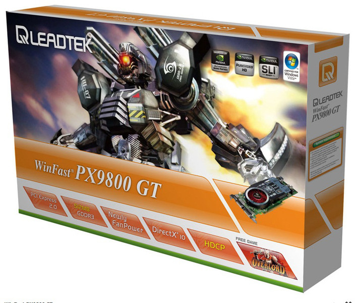 Leadtek WinFast PX9800 GT GeForce 9800 GT GDDR3 видеокарта