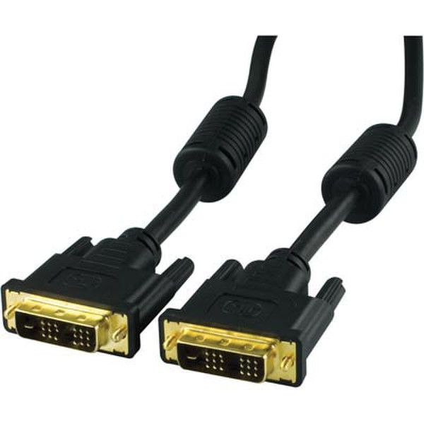 Deltaco VE011-B 3m DVI-D DVI-D Black DVI cable
