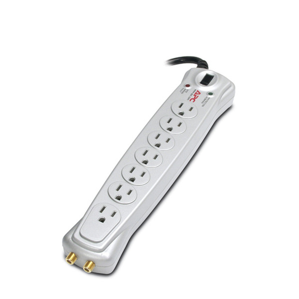 APC Essential A/V Surge Protector 7розетка(и) 120В 1.83м Cеребряный сетевой фильтр