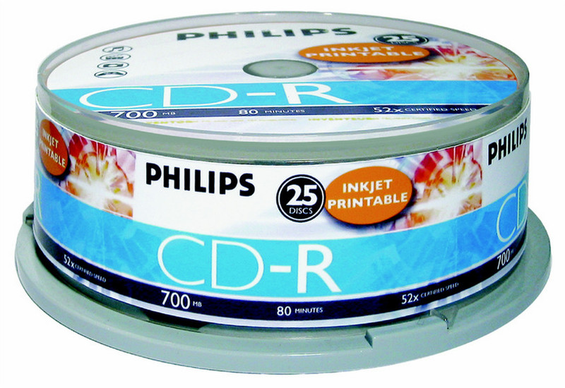 Philips CD-R 52x 700MB / 80min IW SP(25) 700MB 25pc(s)
