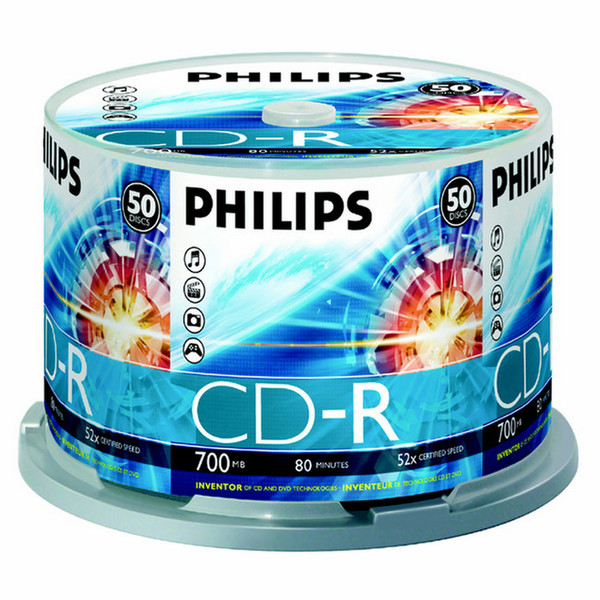 Philips CD-R 52x 700MB / 80min SP(50) 700MB 50pc(s)