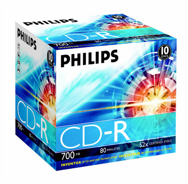 Philips CD-R 52x 700MB / 80min JC(10) 700MB 10pc(s)