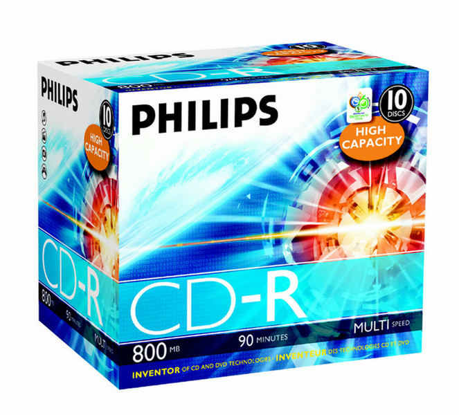 Philips CD-R 52x 800MB / 90min JC(10) 800МБ 10шт