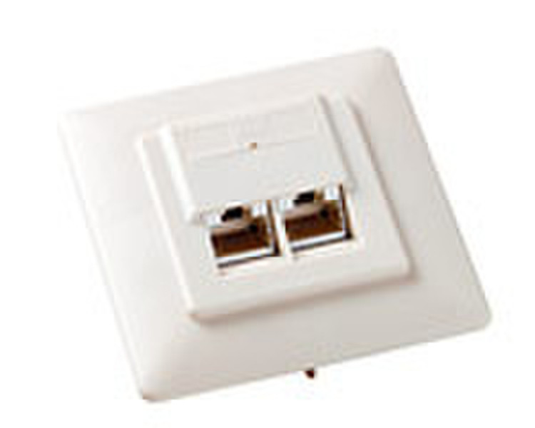 Equip Outlets Surface Mounted Cat.5e, 2-Port, bright-white, 5er Box cable interface/gender adapter