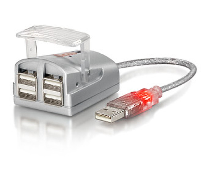 Equip USB2.0 Pocket Hub 4 Port 480Mbit/s Schnittstellenhub