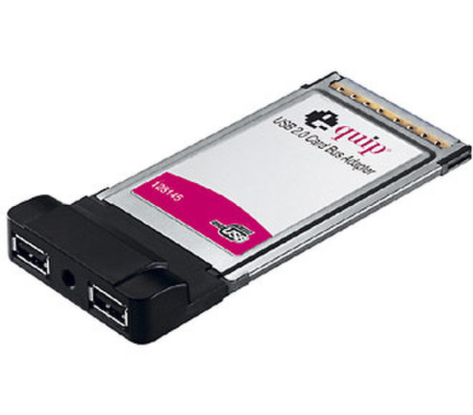 Equip USB 2.0 PCMCIA Adapter, 2 Port interface cards/adapter