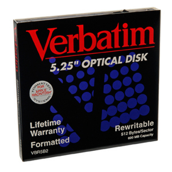 Verbatim 600MB ReWritable MO Disk MAC Format (1x) 600МБ 5.25