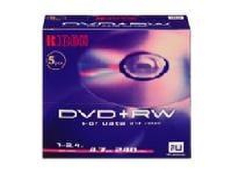Ricoh DVD+RW 4.7GB 4x 5er JewelCase 4.7ГБ DVD+RW 5шт
