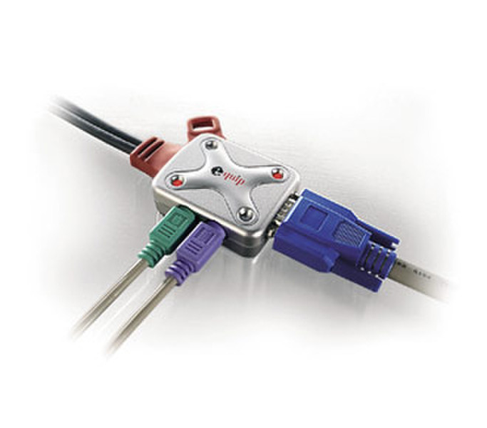 Equip Cable KVM Switch 2 Port PS/2 2.4m Tastatur/Video/Maus (KVM)-Kabel