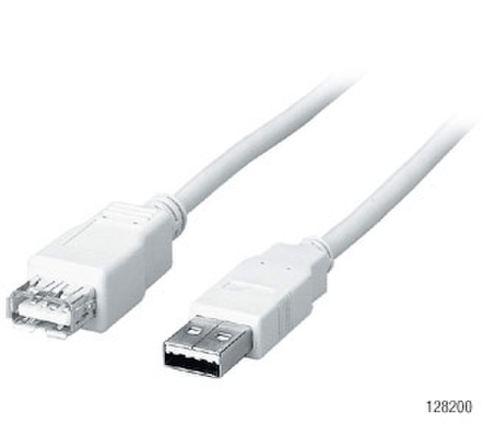 Equip USB 2.0 Extension Cable 3,0m 3м USB A USB A Бежевый кабель USB