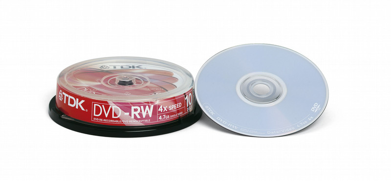 TDK DVD+RW Cakebox 1-4x 10pk 4.7ГБ DVD+RW 10шт