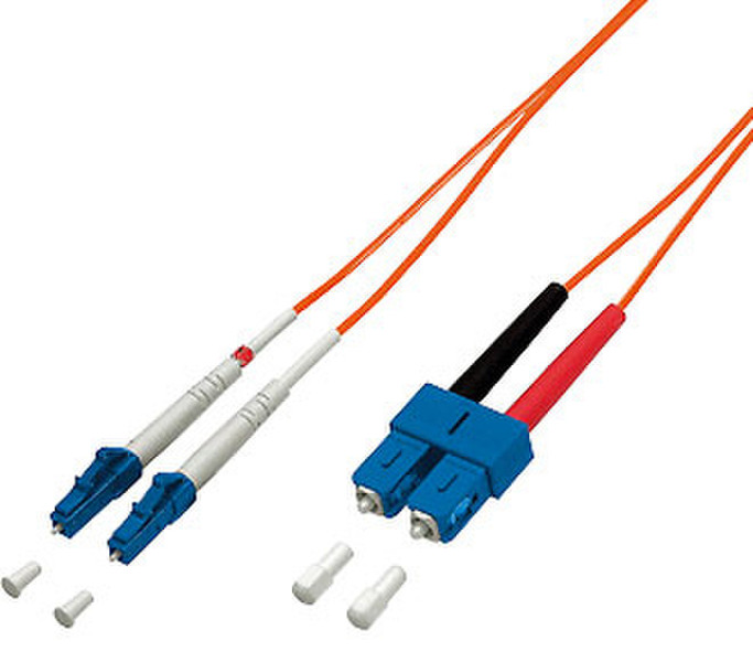 Equip LWL Patch Cord LC/SC 50/125µ 1,0m 1m Orange fiber optic cable