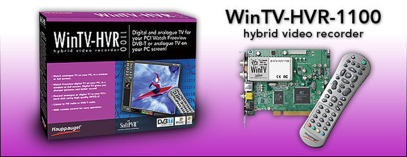 Hauppauge WinTV HVR-1100 компьютерный ТВ-тюнер