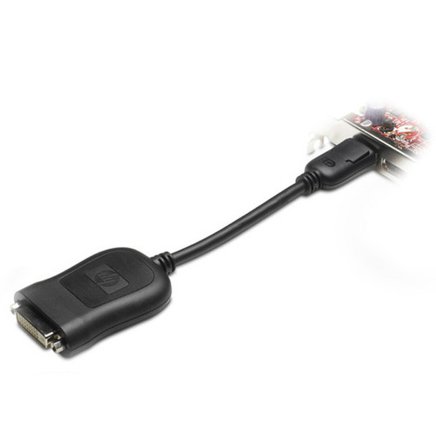 HP 484156-001 DVI-D DisplayPort Черный адаптер для видео кабеля