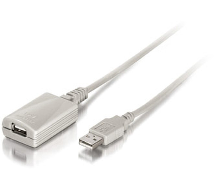 Equip USB 2.0 Signal Booster 5м USB A USB A Белый кабель USB