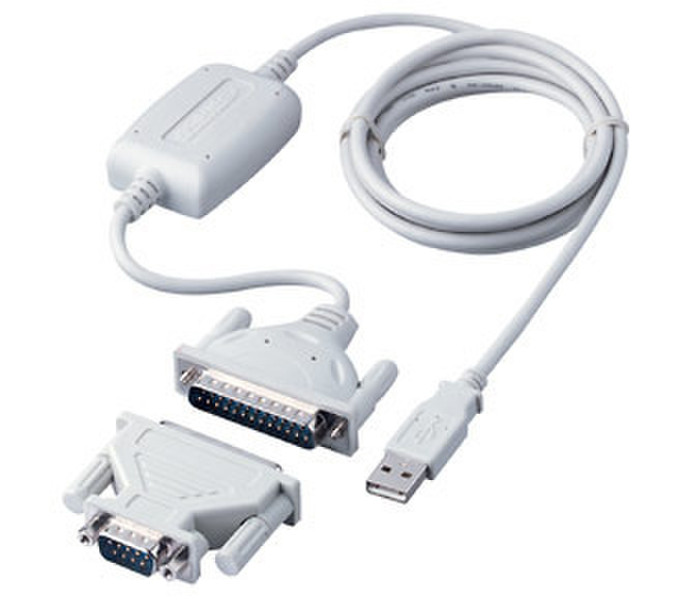 Equip USB 1.1 Converter A Male --> DB9/25 Male /Male Kabelschnittstellen-/adapter
