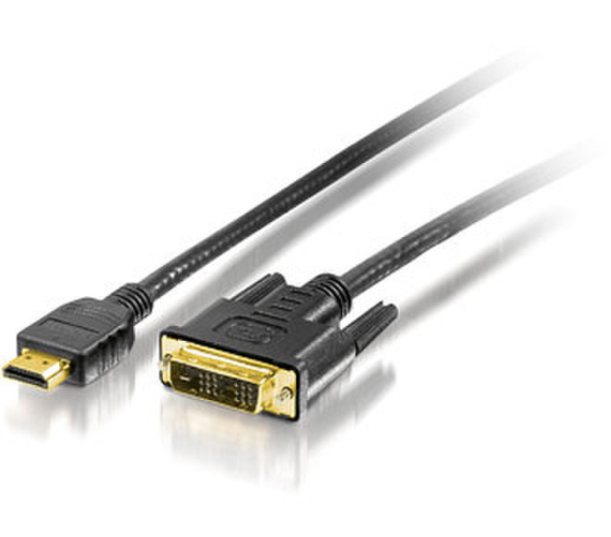 Equip HDMI->DVI(18+1) M->M, 5,0m 5m Schwarz