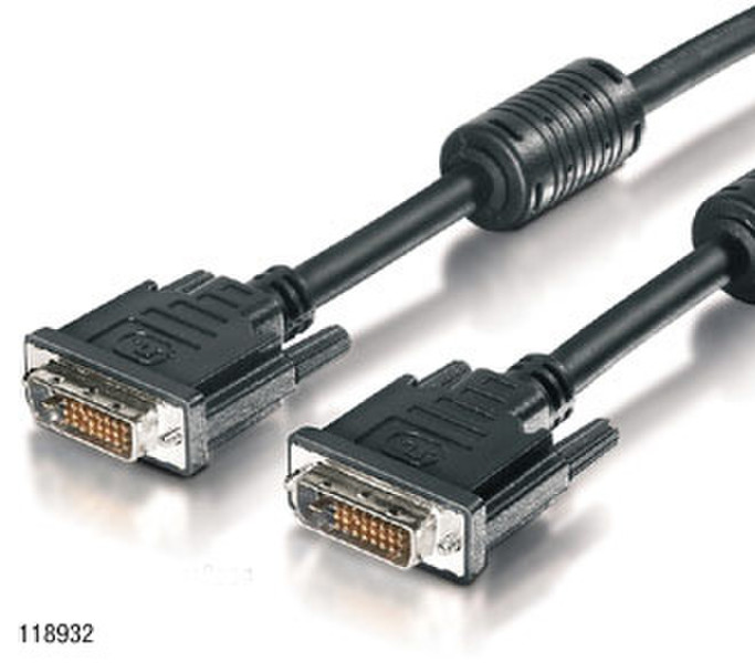 Equip Dual link, 24+1, M/F, 10.0m 10м Черный DVI кабель