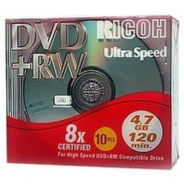 Ricoh DVD+RW 4,7GB 8x Slim Jewel Case (10) 4.7GB DVD+RW 10Stück(e)