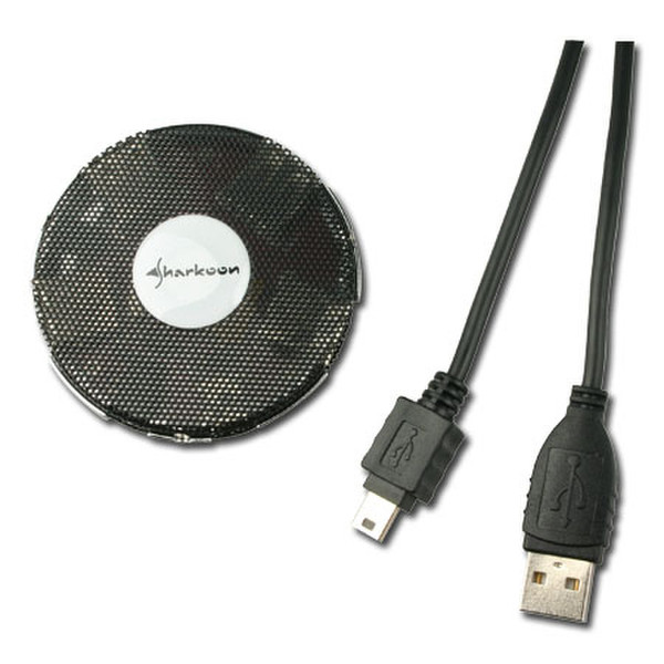 Sharkoon 4-Port USB Spinhub Black USB cable