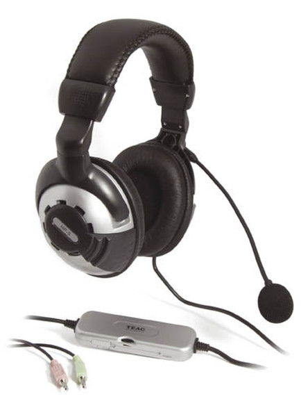 TEAC HP-5 Multi Media Stereo Headset Стереофонический Проводная Черный, Cеребряный гарнитура мобильного устройства