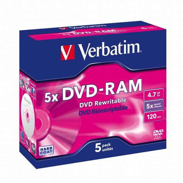 Verbatim DVD-RAM 5x 4.7ГБ DVD-RAM 5шт