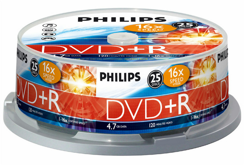 Philips DVD+R 16x 4.7GB / 120min SP (25) 4.7GB 25pc(s)