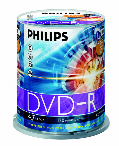 Philips DVD-R 16x 4.7GB / 120min SP (100) 4.7GB 100pc(s)