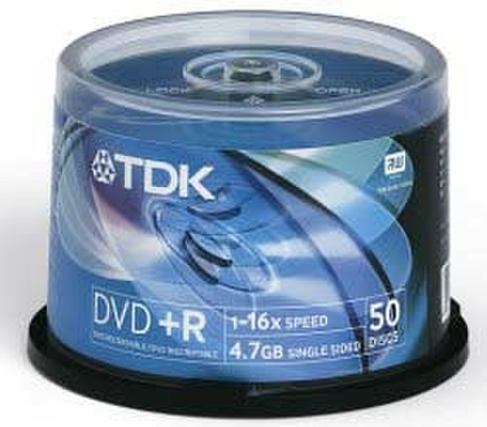 TDK DVD+R 4.7GB 16x 50pk 4.7GB DVD+R 50pc(s)