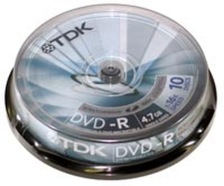 TDK DVD-R 4.7GB 16X 10PK 4.7GB DVD-R 10pc(s)