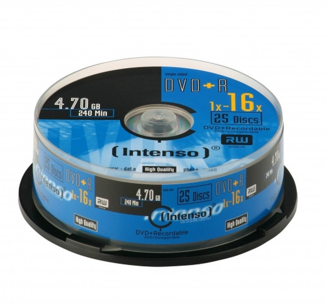 Intenso DVD+R 4.7GB, 16x 4.7GB DVD+R 25pc(s)