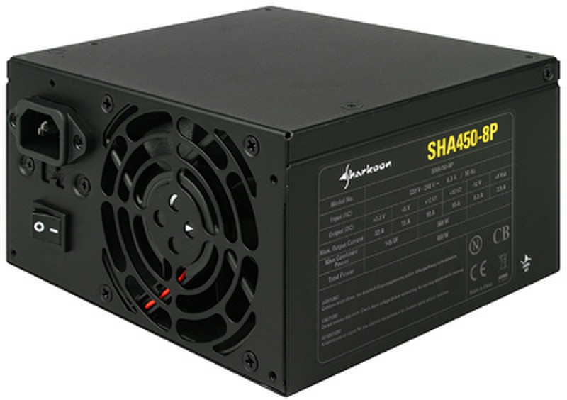 Sharkoon Power sopply unit SHA450-8P 450W Schwarz Netzteil