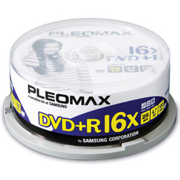 Samsung Pleomax DVD+R 4.7GB, Cake Box 25-pk 4.7GB DVD+R 25pc(s)