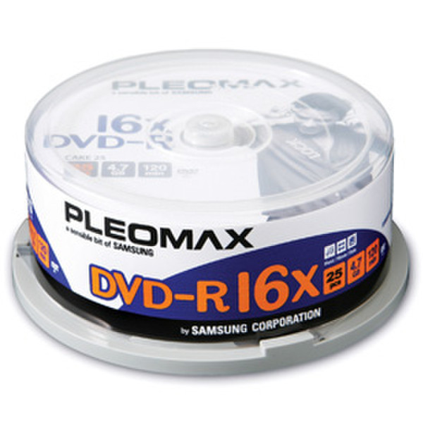 Samsung Pleomax DVD-R 4.7GB, Cake Box 25-pk 4.7ГБ DVD-R 25шт